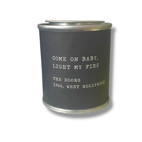 Sugarboo & Co Legends Come on Baby Light My Fire The Doors 1966 Candle Gray 3 oz - Picture 1 of 4